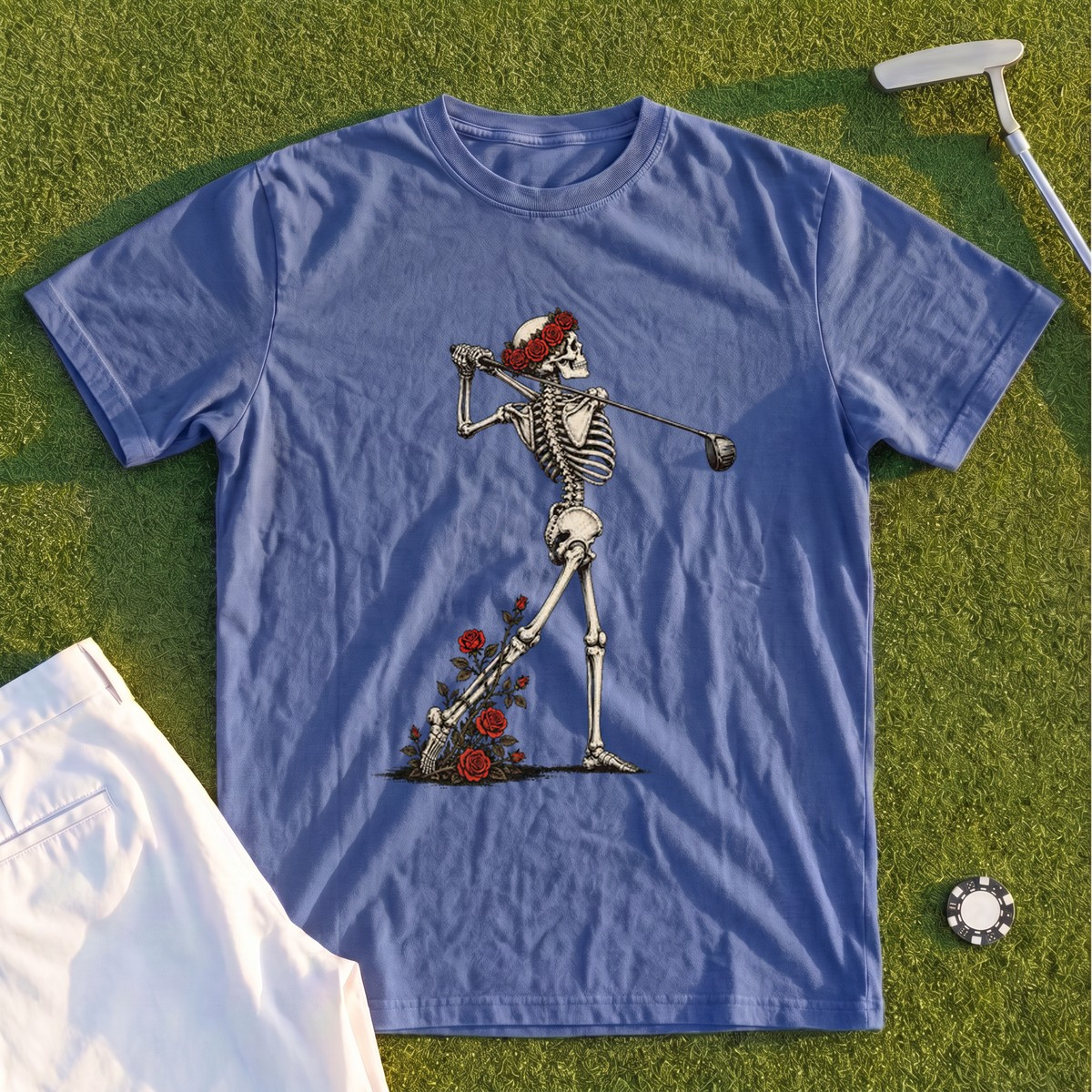 Rose Skeleton Follow Through Premium Tee