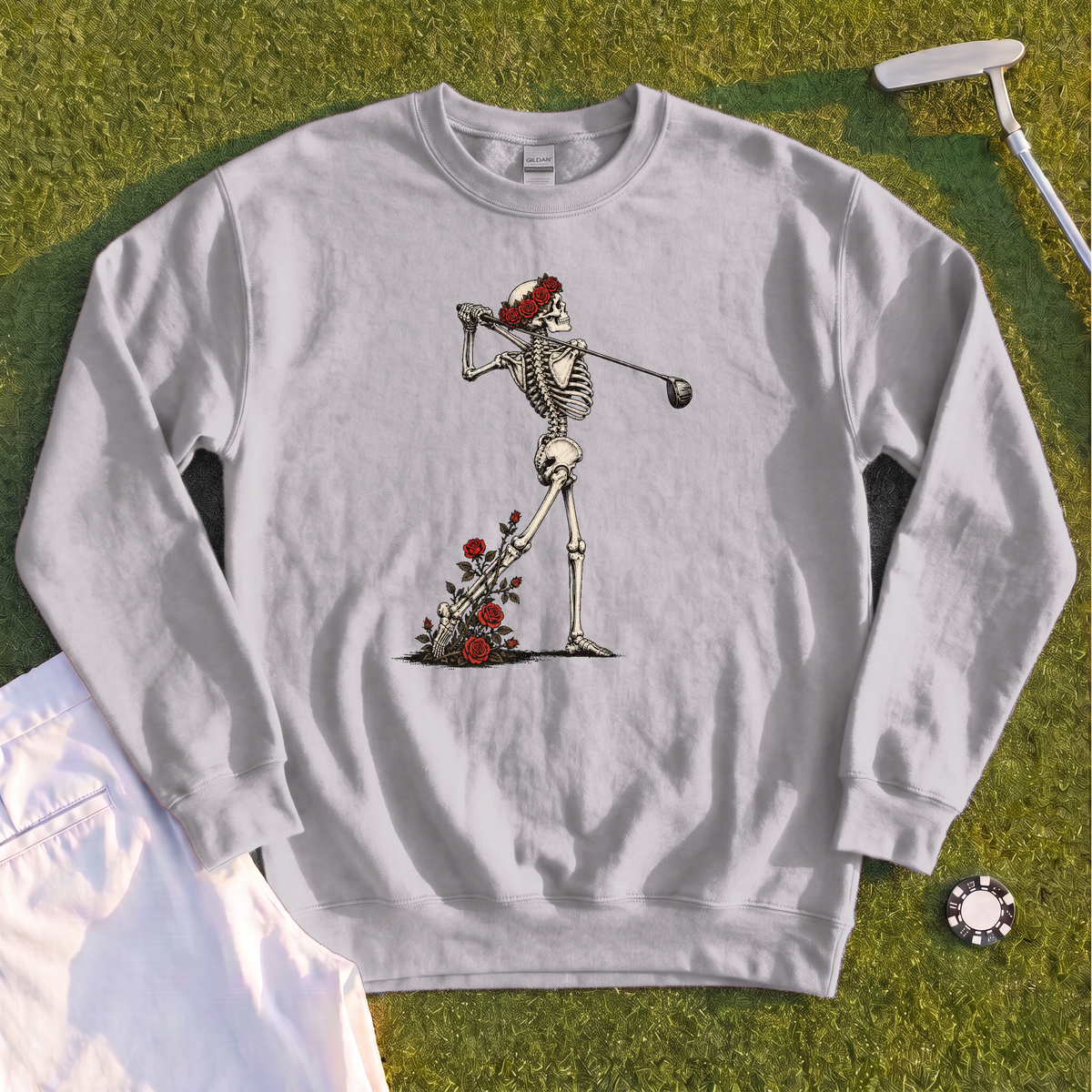 Rose Skeleton Follow Through Sweatshirt