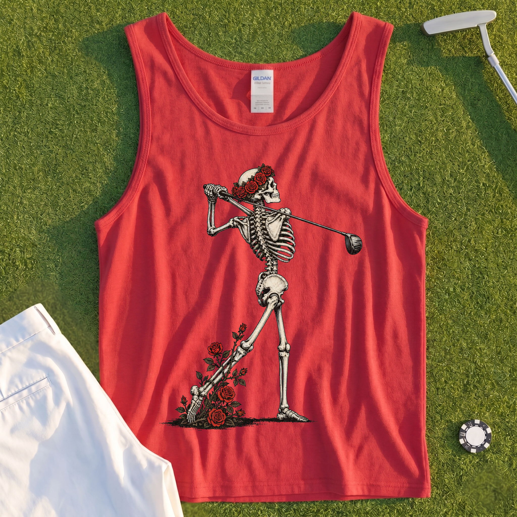 Rose Skeleton Follow Through Tank