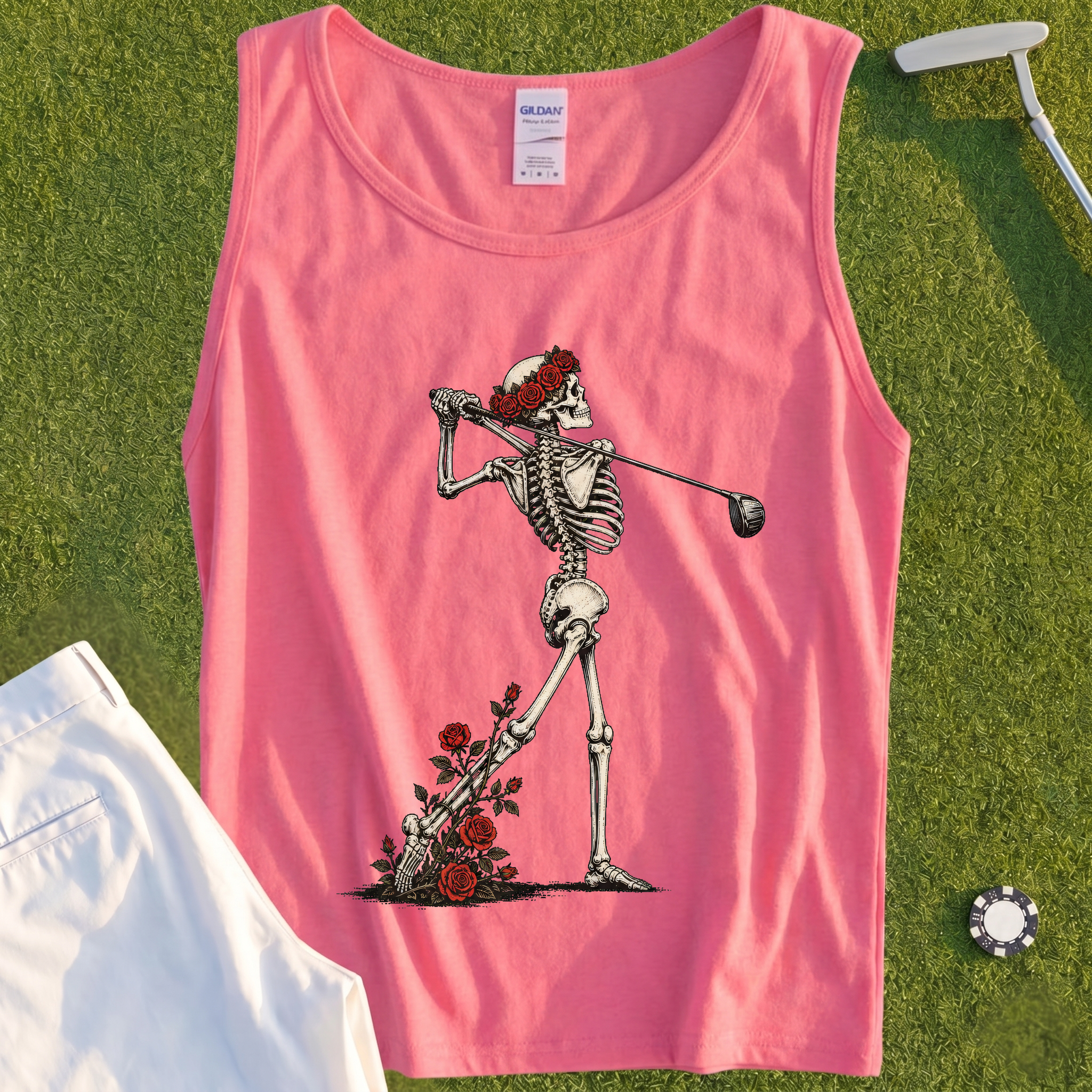 Rose Skeleton Follow Through Tank