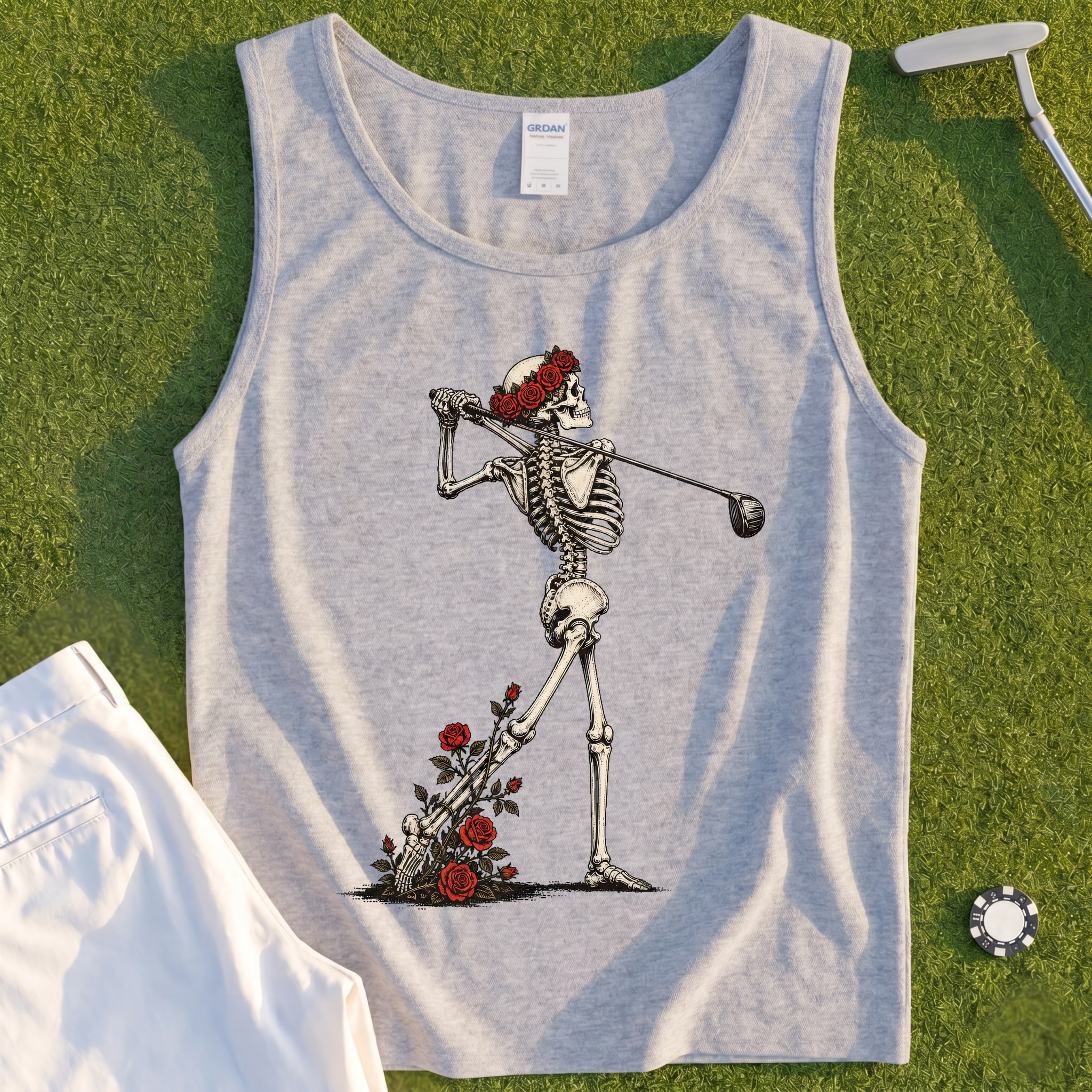 Rose Skeleton Follow Through Tank