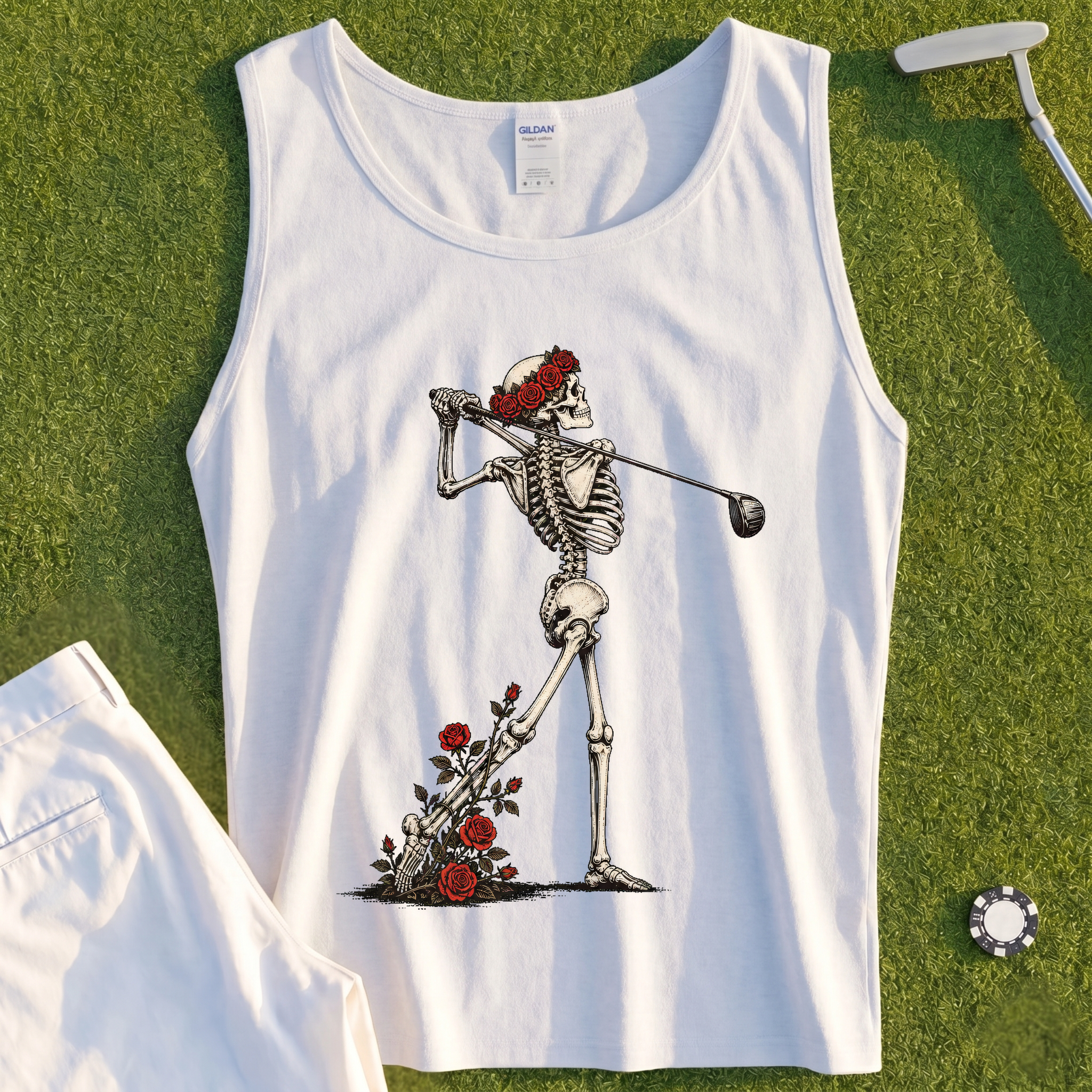 Rose Skeleton Follow Through Tank