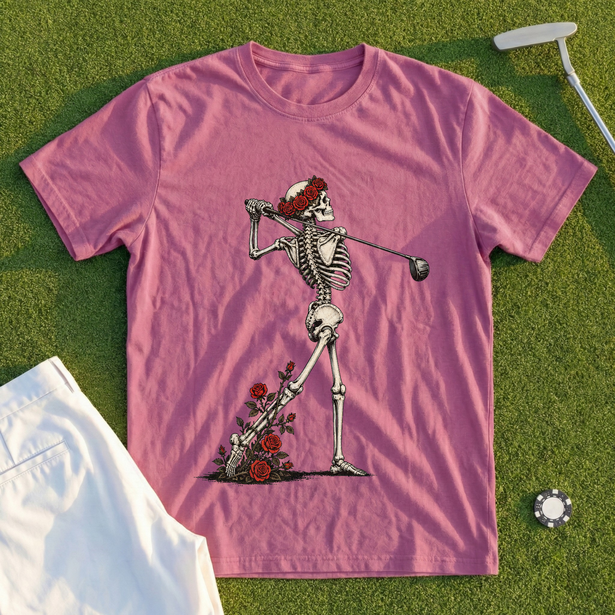 Rose Skeleton Follow Through Tee