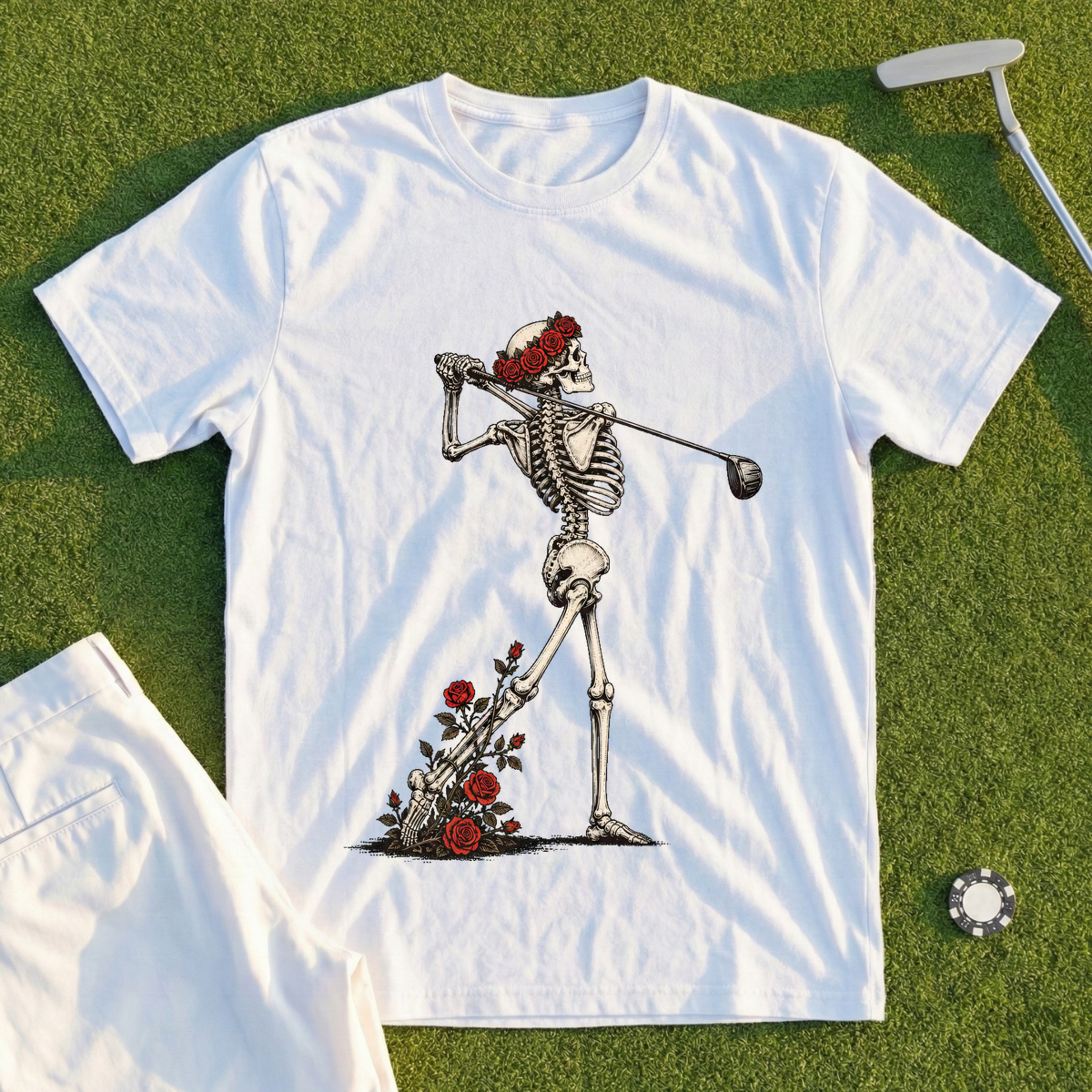 Rose Skeleton Follow Through Tee