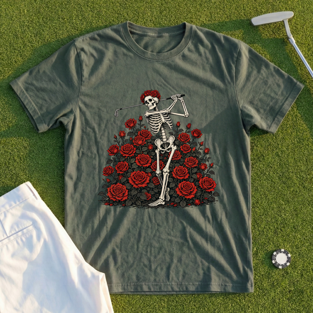 Rose Skeleton Garden Tee