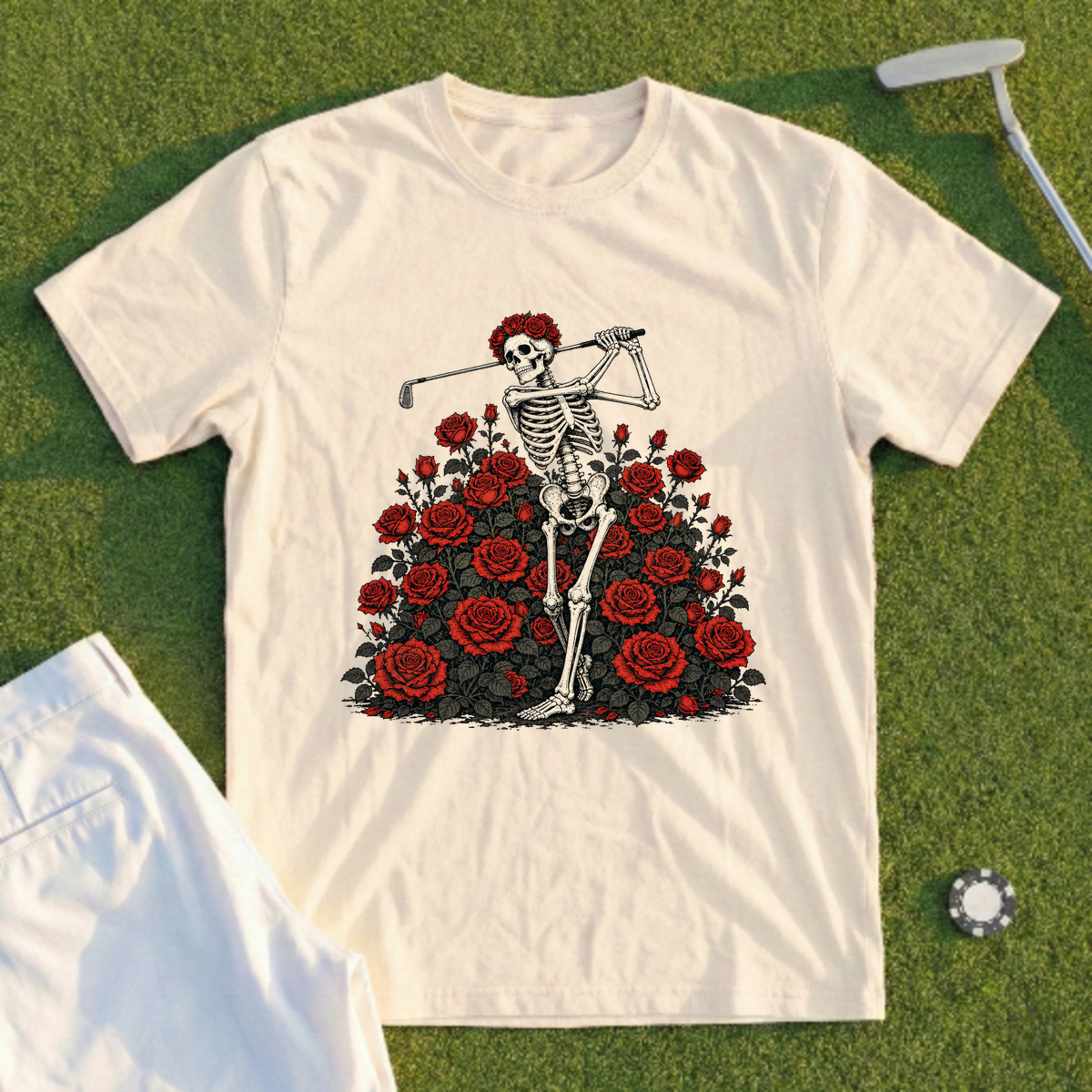 Rose Skeleton Garden Tee