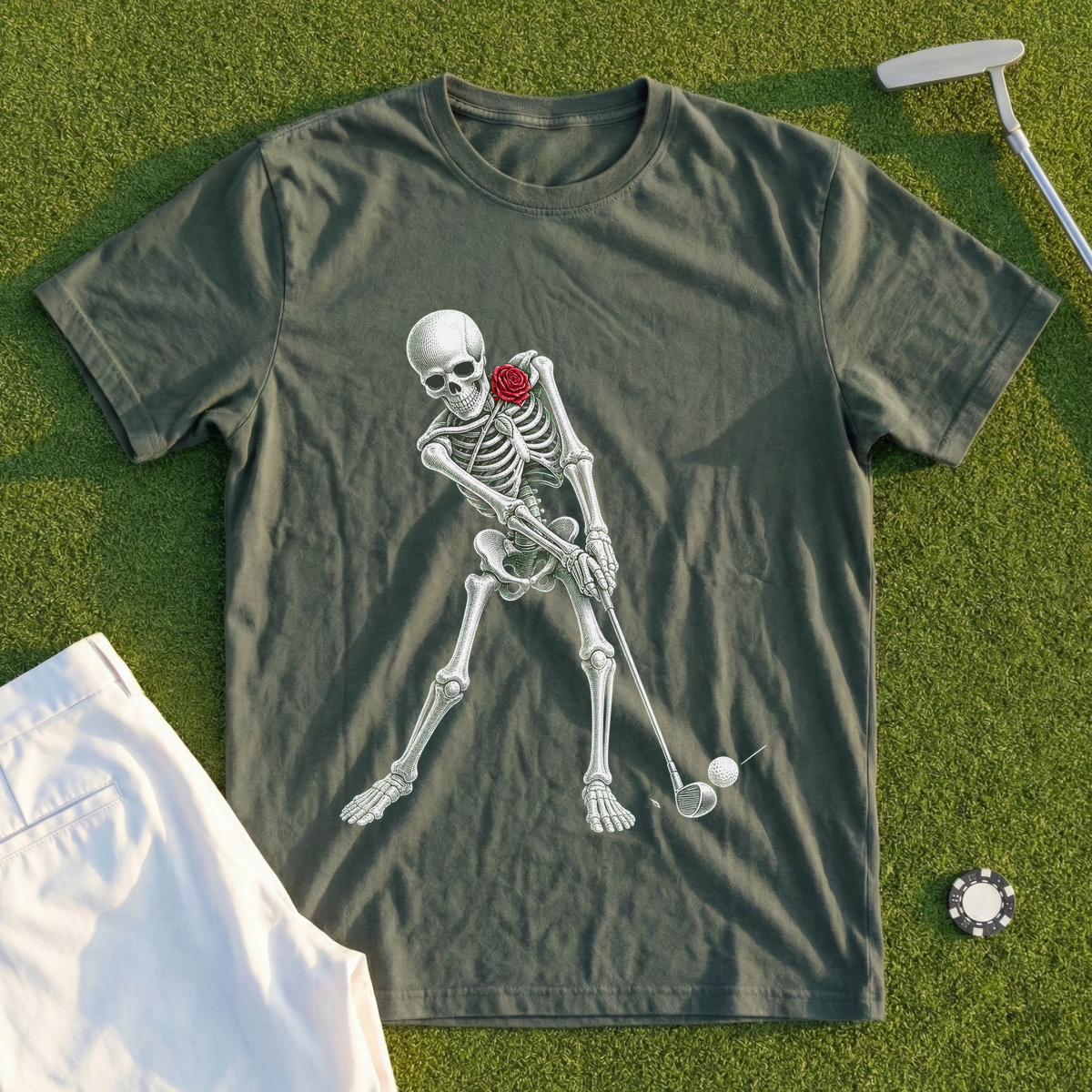 Rose Skeleton Gothic Tee
