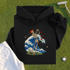 Rose Skeleton Great Wave Hoodie