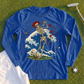 Rose Skeleton Great Wave Long Sleeve Tee