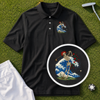Rose Skeleton Great Wave Performance Polo