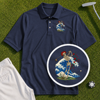Rose Skeleton Great Wave Performance Polo