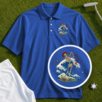 Rose Skeleton Great Wave Performance Polo