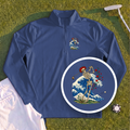 Rose Skeleton Great Wave Quarter Zip