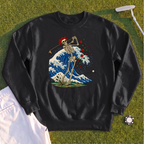 Rose Skeleton Great Wave Sweatshirt