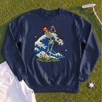 Rose Skeleton Great Wave Sweatshirt
