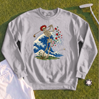 Rose Skeleton Great Wave Sweatshirt