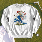 Rose Skeleton Great Wave Sweatshirt