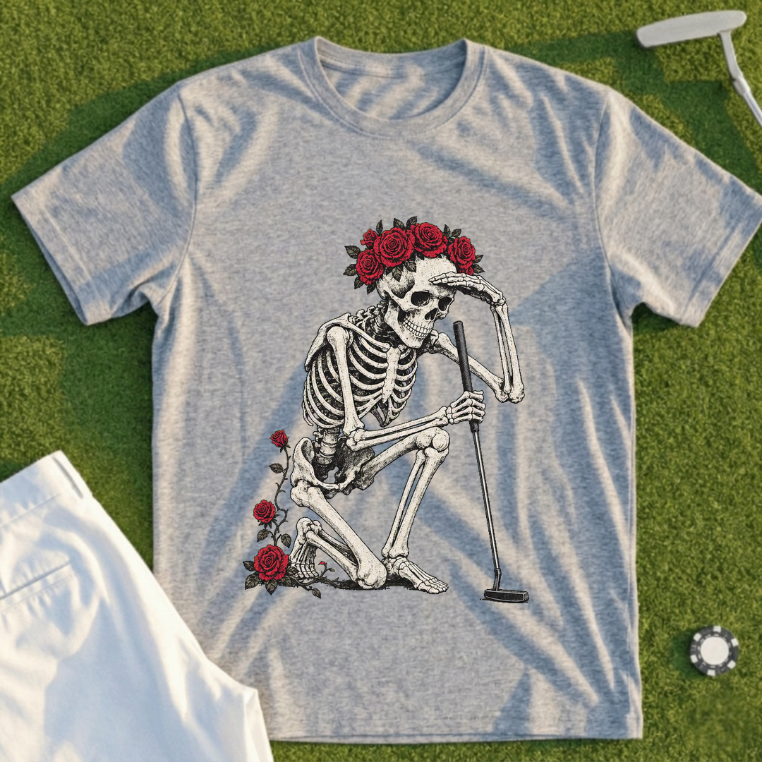 Rose Skeleton Green Read Tee