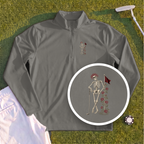 Rose Skeleton Leaning Quarter Zip