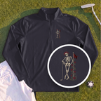 Rose Skeleton Leaning Quarter Zip