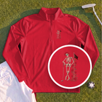 Rose Skeleton Leaning Quarter Zip