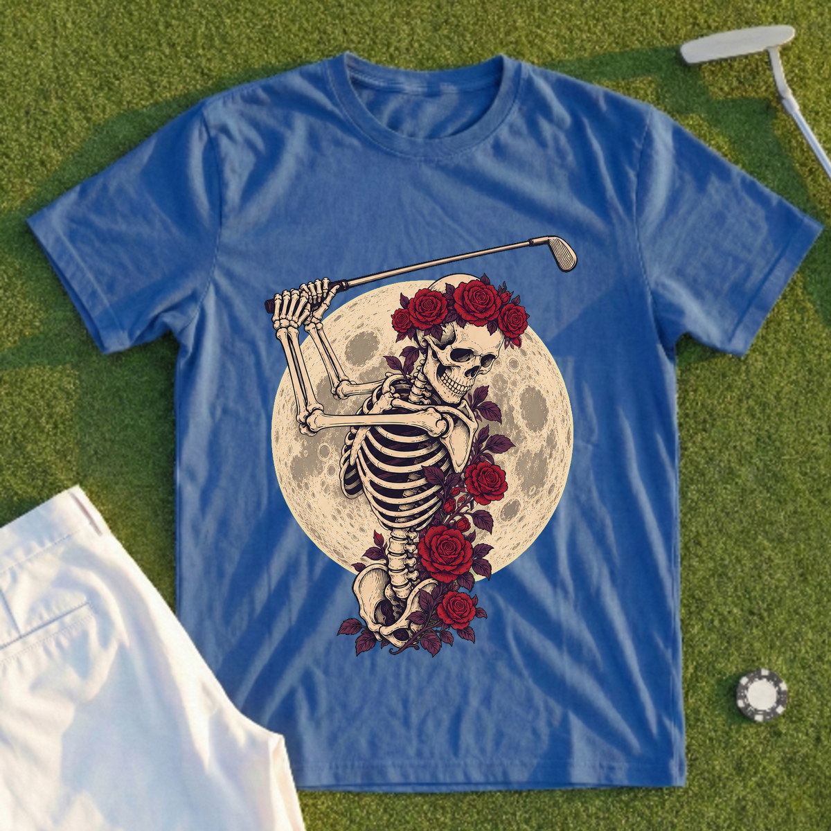 Rose Skeleton Night Bloom Tee