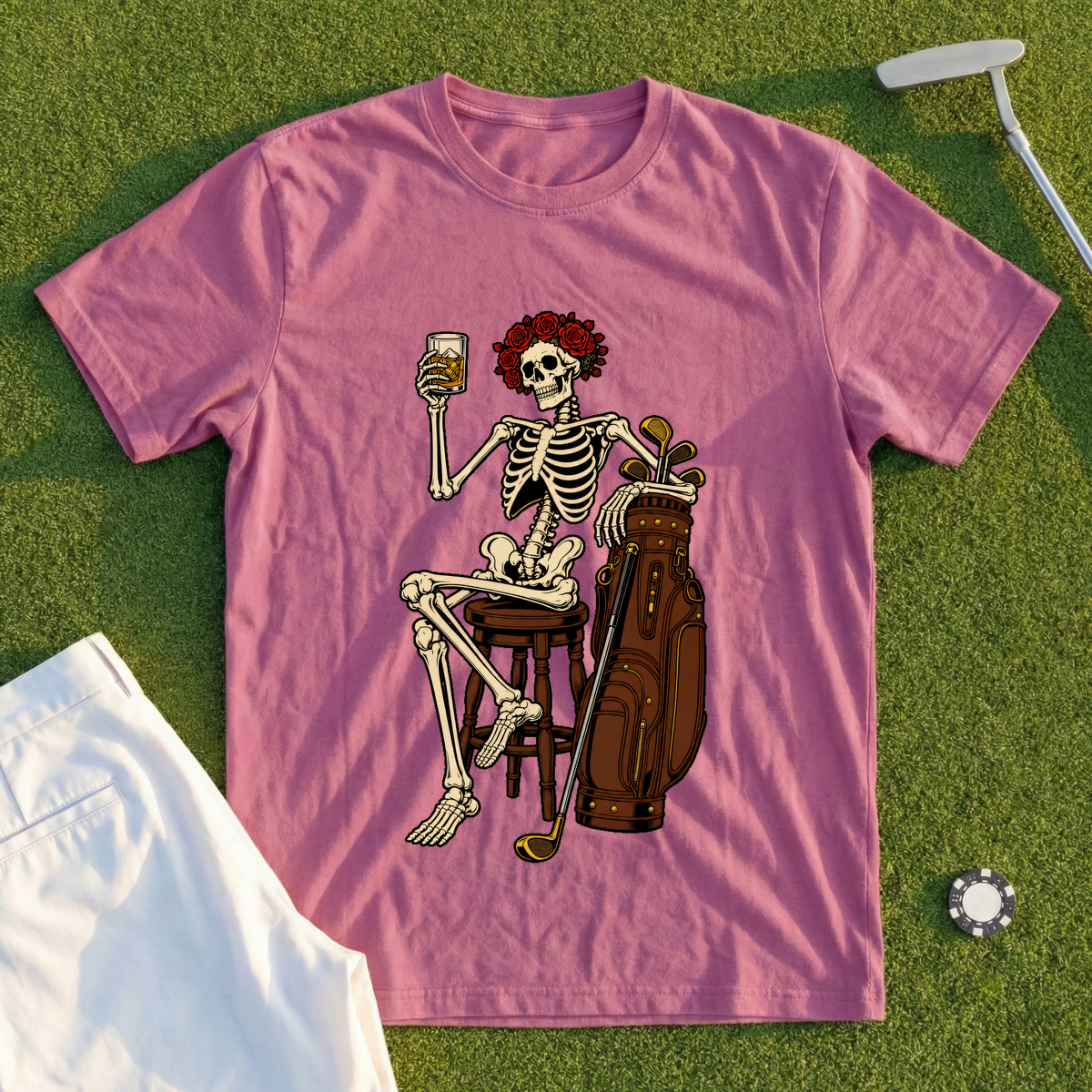Rose Skeleton Nineteenth Hole Tee