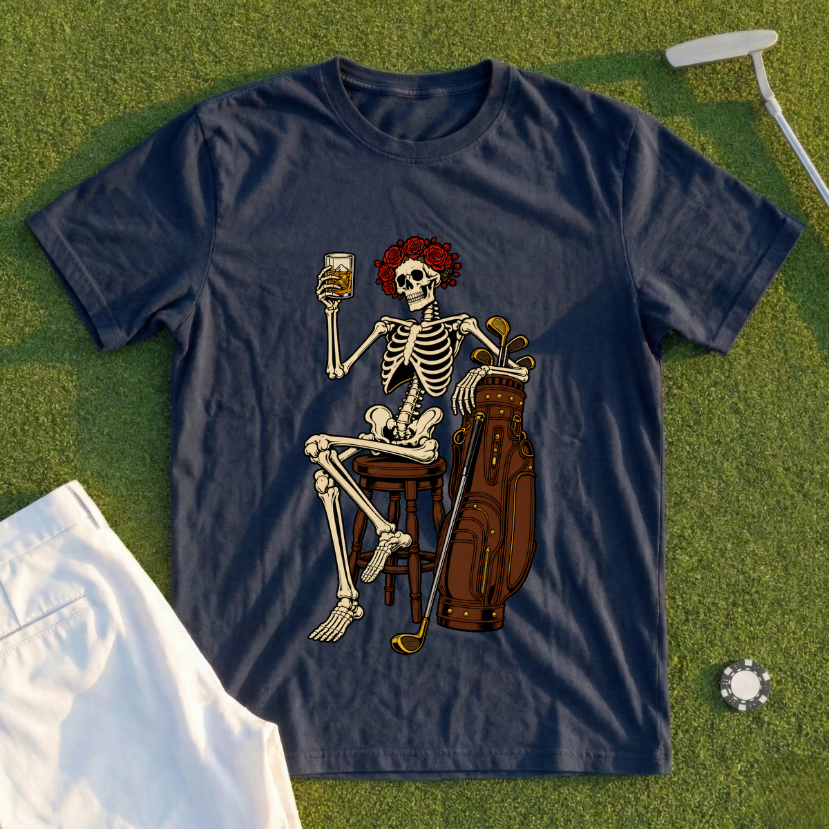 Rose Skeleton Nineteenth Hole Tee