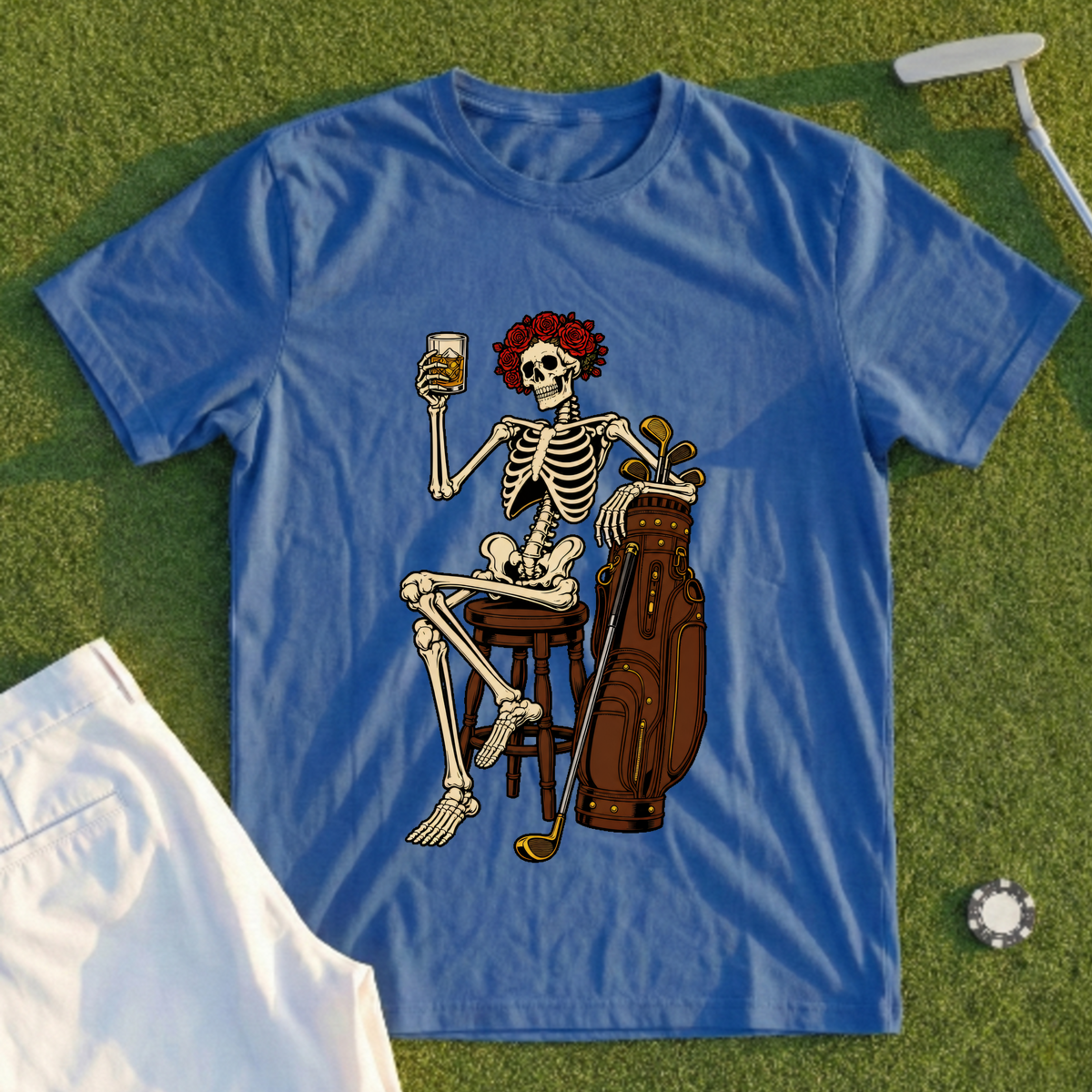 Rose Skeleton Nineteenth Hole Tee