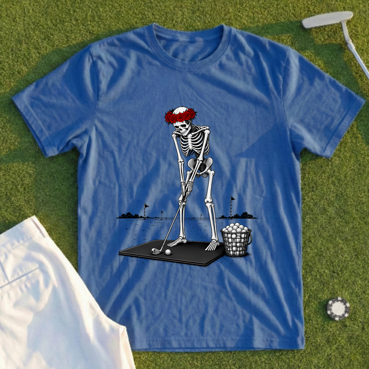Rose Skeleton Range Bucket Session Tee