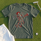 Rose Skeleton Red Splatter Tee