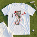 Rose Skeleton Red Splatter Tee