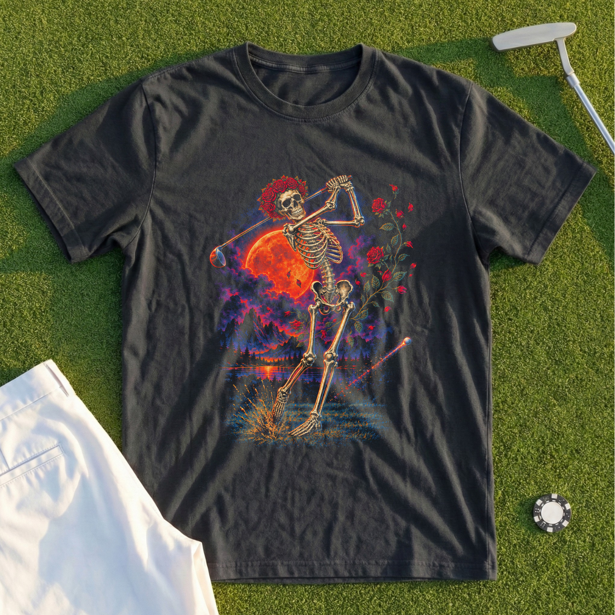 Rose Skeleton Rock Tour Tee