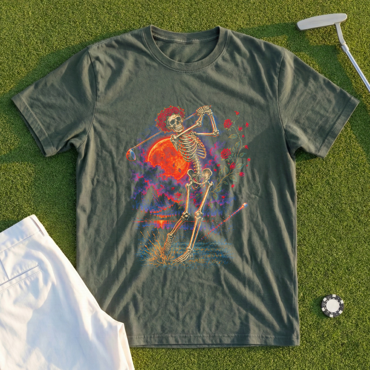 Rose Skeleton Rock Tour Tee