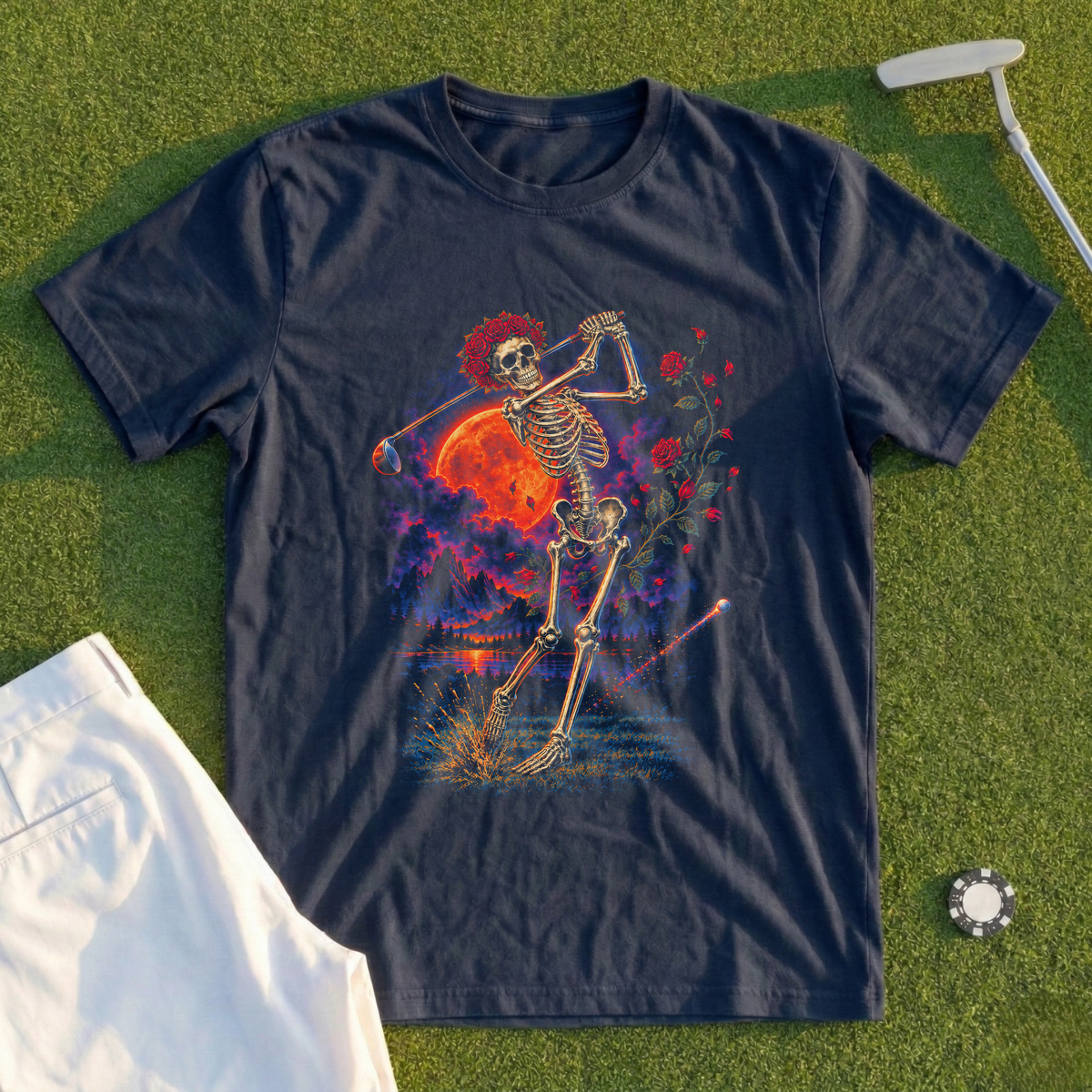 Rose Skeleton Rock Tour Tee