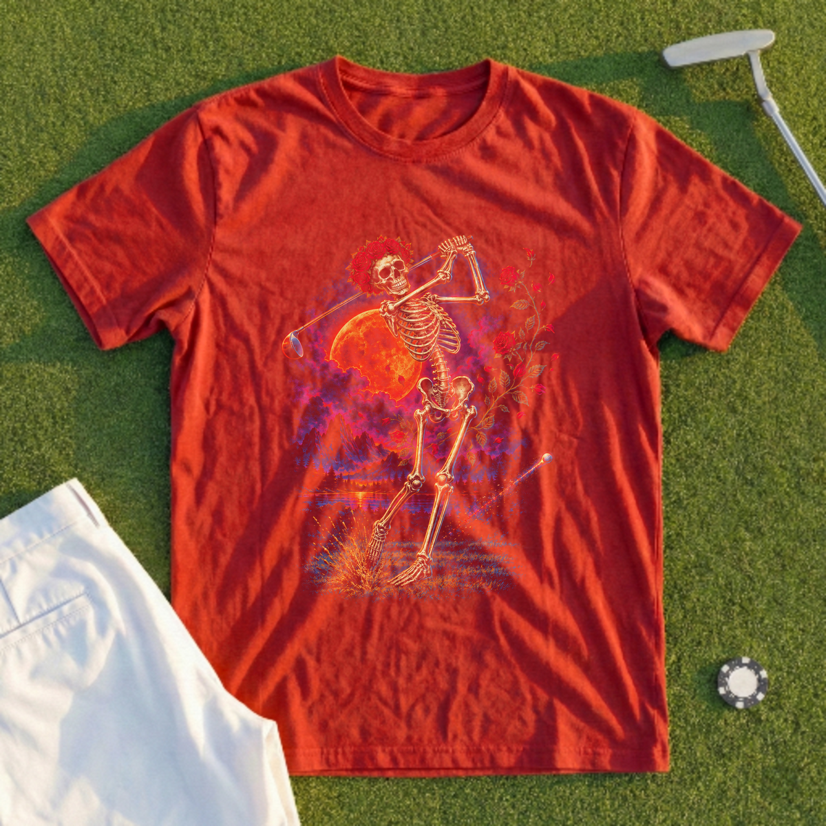 Rose Skeleton Rock Tour Tee