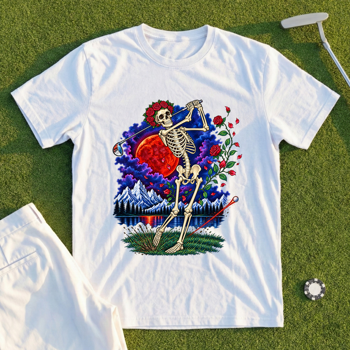 Rose Skeleton Rock Tour Tee