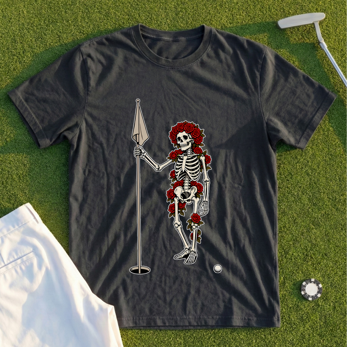Rose Skeleton's Flagstick Tend Tee
