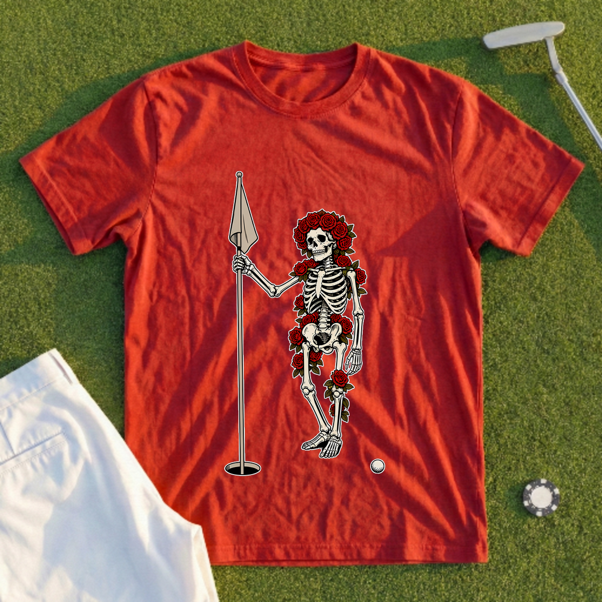 Rose Skeleton's Flagstick Tend Tee