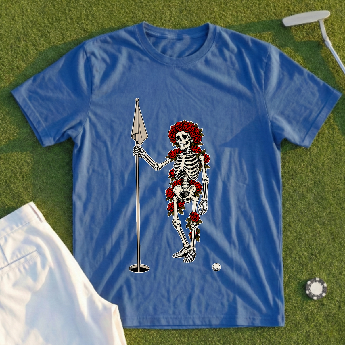 Rose Skeleton's Flagstick Tend Tee