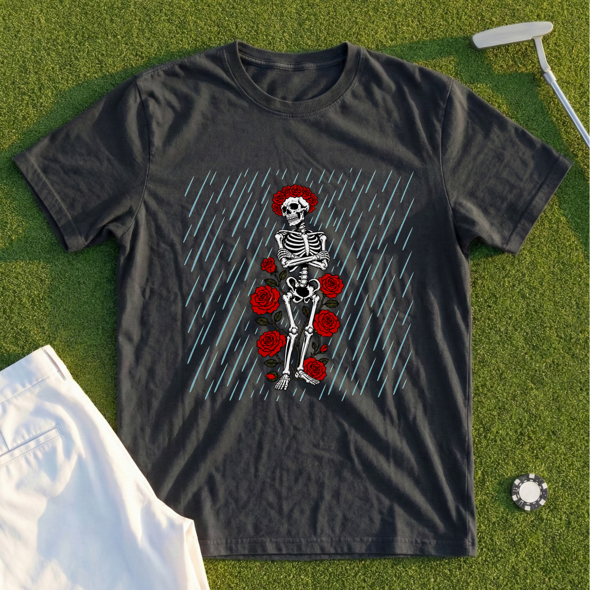 Rose Skeleton's Rain Delay Tee