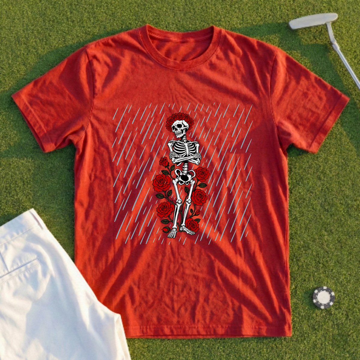 Rose Skeleton's Rain Delay Tee