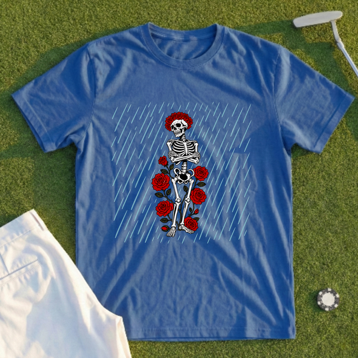 Rose Skeleton's Rain Delay Tee