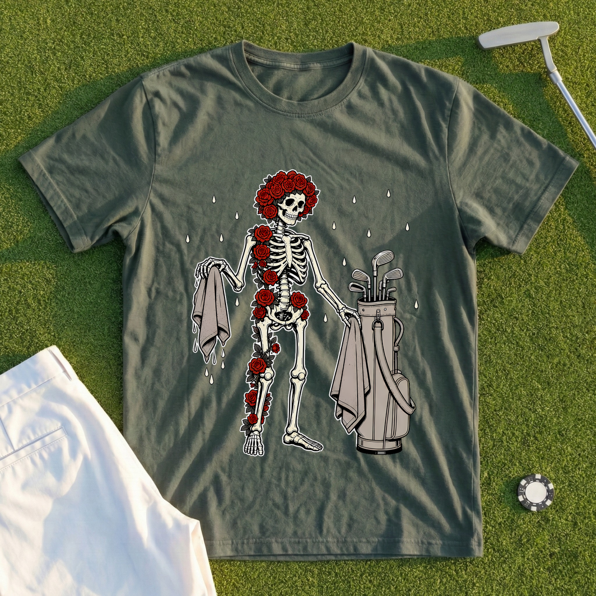 Rose Skeleton's Wet-Weather Grip Towel Swap Tee
