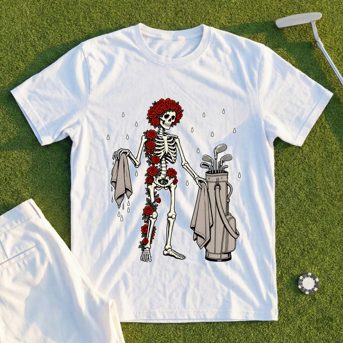 Rose Skeleton's Wet-Weather Grip Towel Swap Tee
