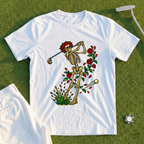Rose Skeleton Stained Glass Tee