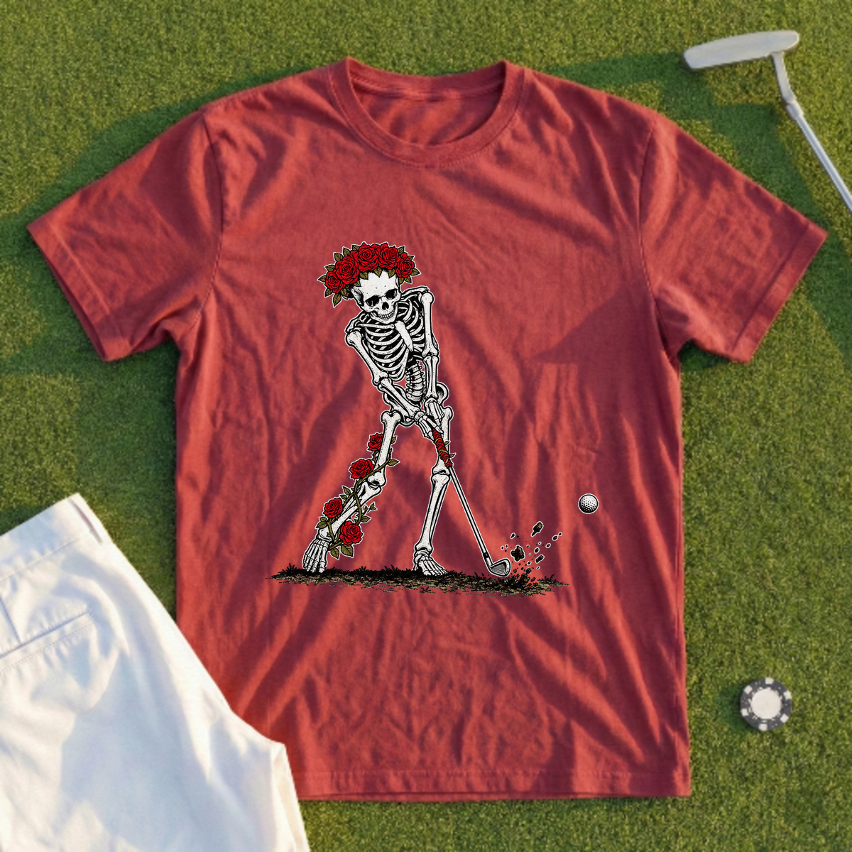 Rose Skeleton Stinger Iron Tee