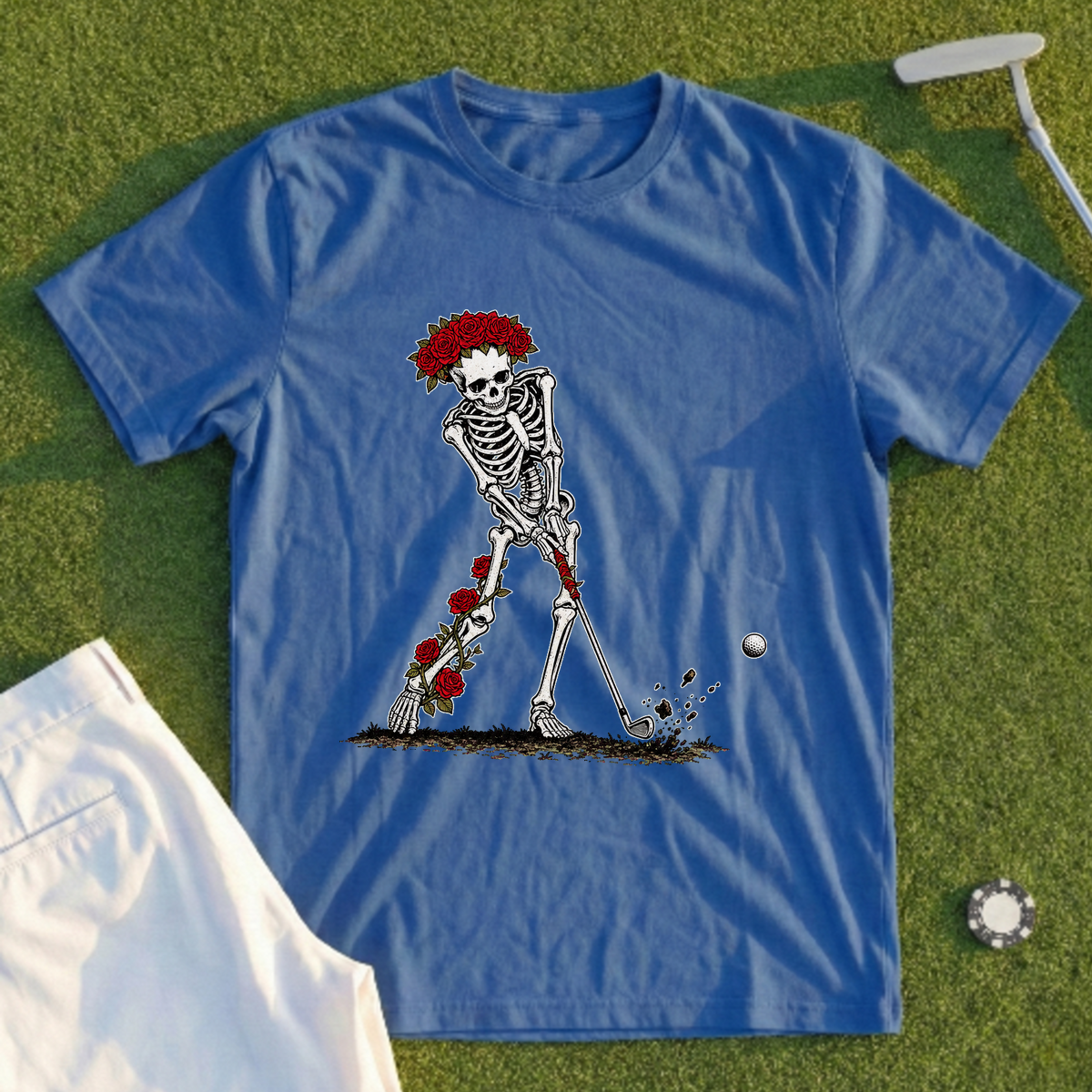 Rose Skeleton Stinger Iron Tee