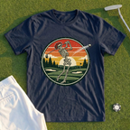 Rose Skeleton Sunset Badge Tee