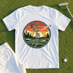 Rose Skeleton Sunset Badge Tee